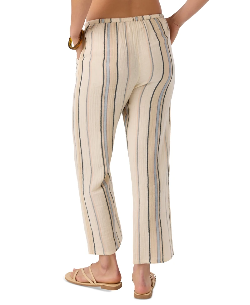 O'Neill Juniors' Brenda Cotton Gauze Striped Pants