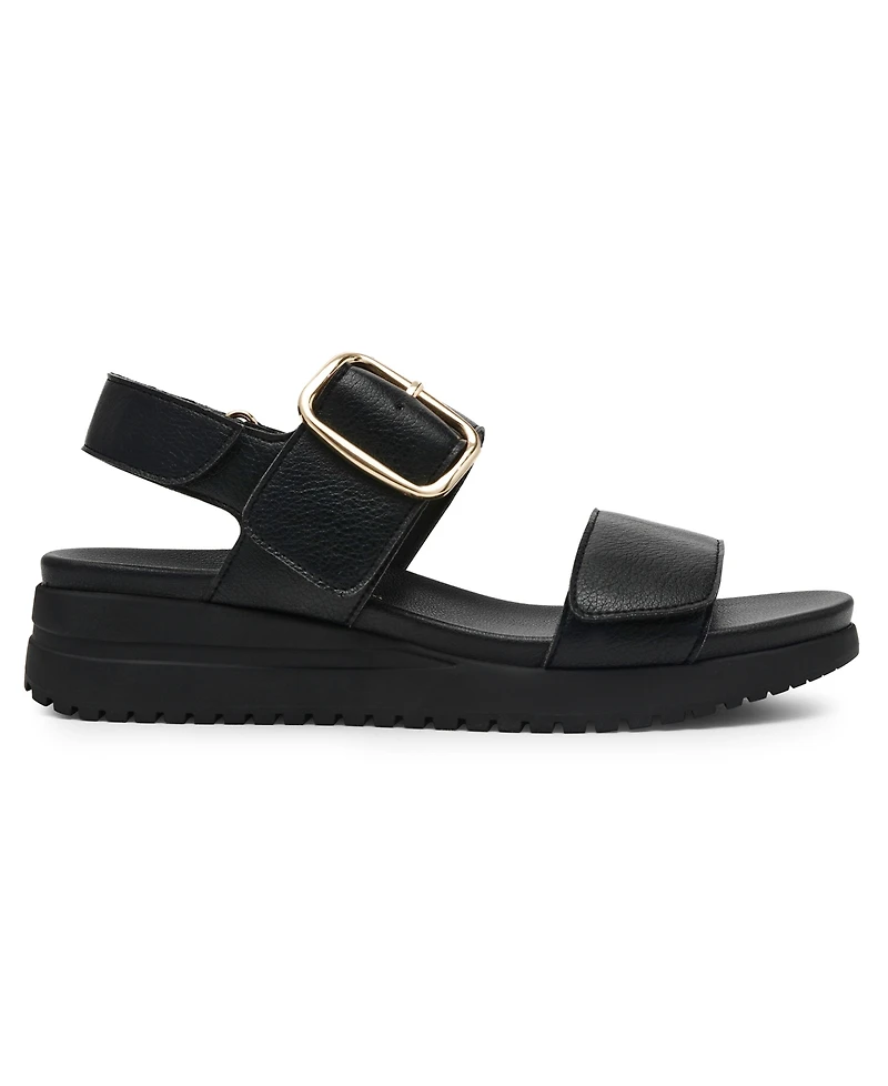 Anne Klein Women's Evanti Buckle Double Strap Sporty Sandals