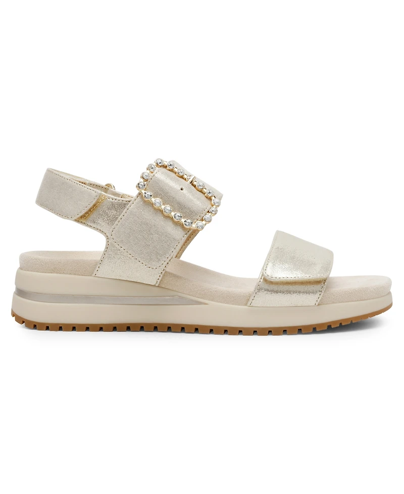 Anne Klein Women's Evanti Buckle Double Strap Sporty Sandals