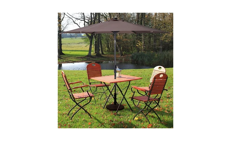 Slickblue Led Solar Umbrella for Outdoor Shade and Energy-Efficient Lighting