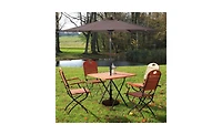 Slickblue Led Solar Umbrella for Outdoor Shade and Energy-Efficient Lighting