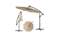 Slickblue Umbrella with Integrated Led Lights for Evening Outdoor Spaces