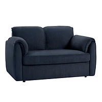 Chenille Sofa Bed - Modern Convertible Couch with Plush Comfort and Durable Design for Living Room and Bedroom, (Blue)