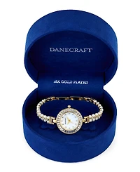 Danecraft Women's 18K Fine Gold Plated Analog Watch