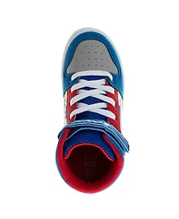 Sonic The Hedgehog Little and Big Boys Hook Loop High Top Canvas Sneakers