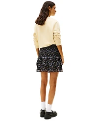Tommy Jeans Women's Smocked Ruffled Floral-Print Skirt