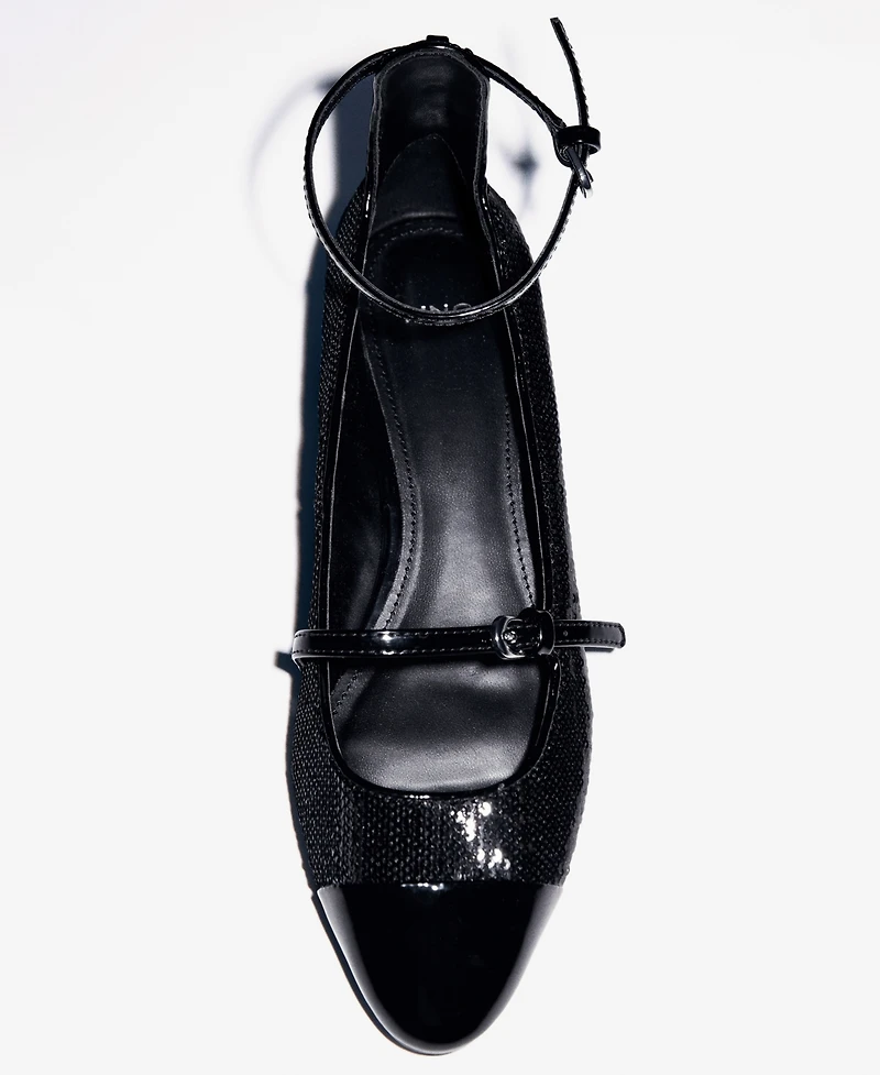 Mango Women's Tall Leg Leather Mary Janes Shoe