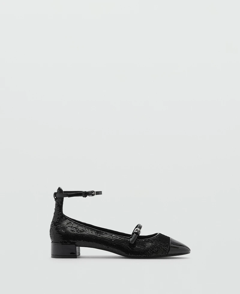 Mango Women's Tall Leg Leather Mary Janes Shoe