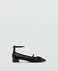Mango Women's Tall Leg Leather Mary Janes Shoe