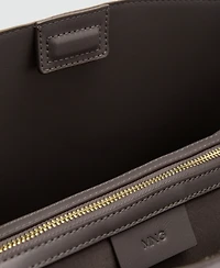 Mango Women's Metallic Detail Shopper Bag