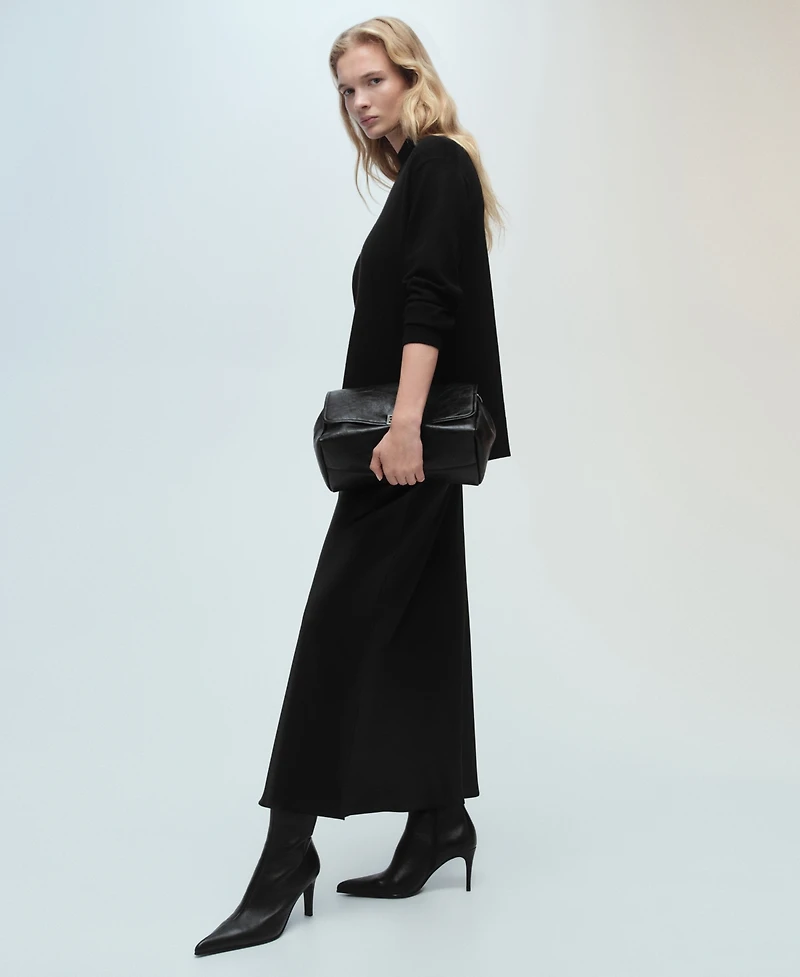 Mango Women's Perkins Neck Knitted Sweater