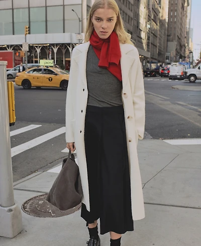 Mango Women's Knitted Long Coat