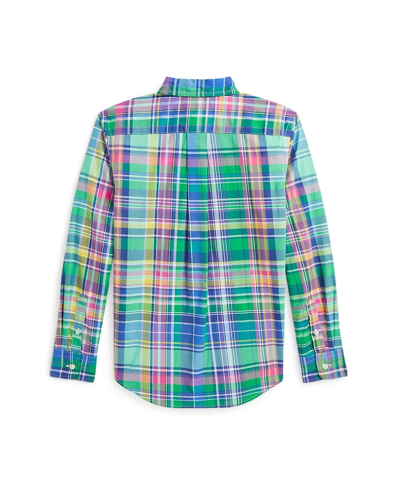 Polo Ralph Lauren Big Boys Plaid Poplin Shirt