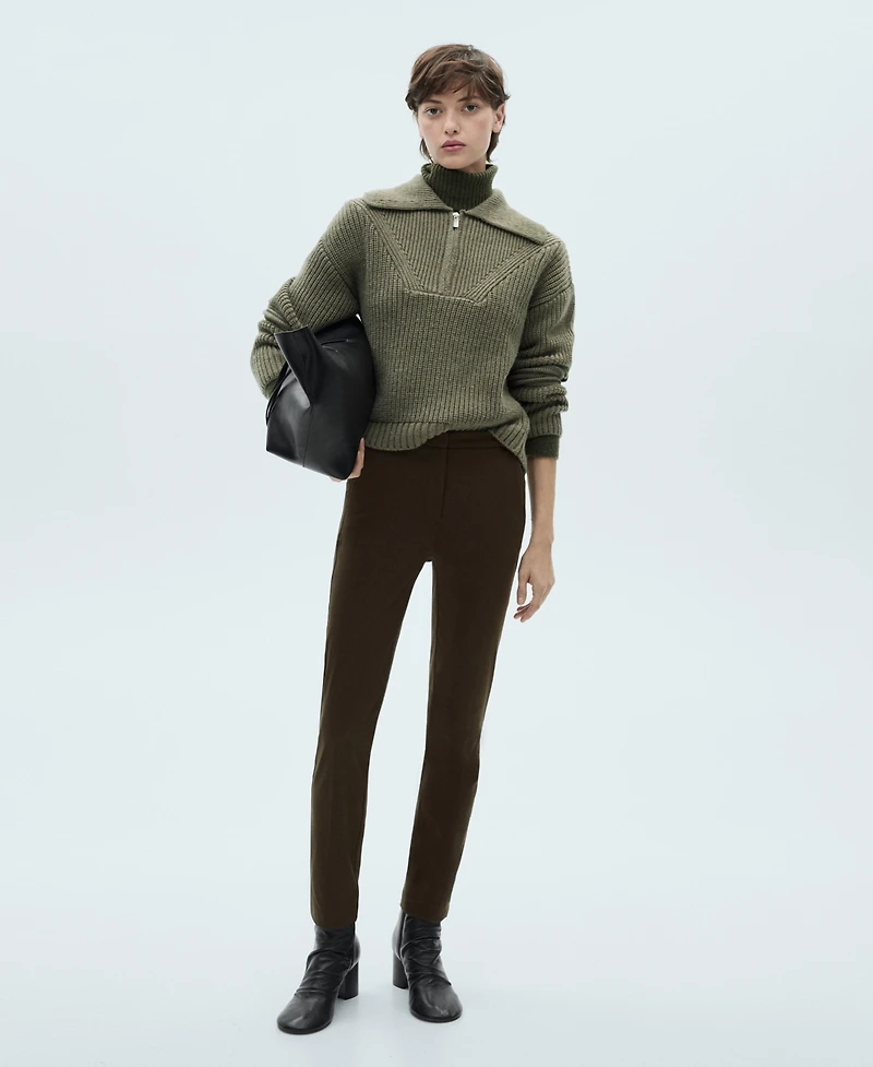 Mango Women's Crop Skinny Pants