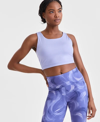 Id Ideology Women's Compression Cropped Tank Top, Exclusively at Macy's