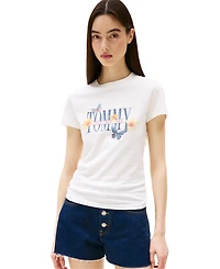Tommy Jeans Women's Cotton Slim Fit Butterfly Graphic Tee