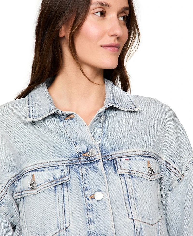 Tommy Jeans Women's Oversized Crop Trucker Jacket