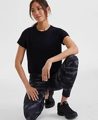 Id Ideology Women's Short-Sleeve Crewneck Knit T-Shirt, Exclusively at Macy's