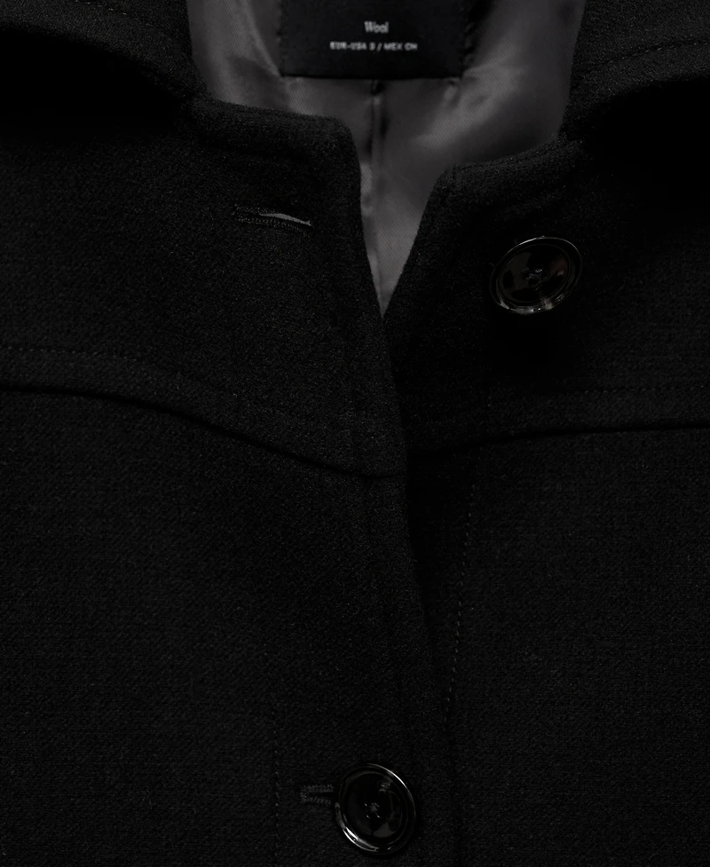 Mango Women's Patch Pockets Wool Coat