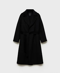Mango Women's Belt Handmade Coat