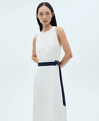 Mango Women's Contrast Belt Dress