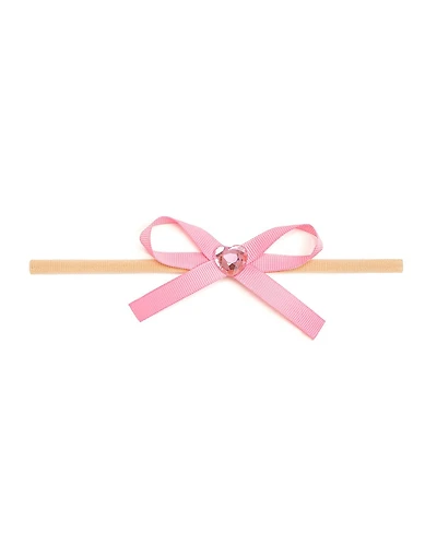 Sweet Wink Baby Girl's Dainty Heart Bow Valentine's Day Baby Headband