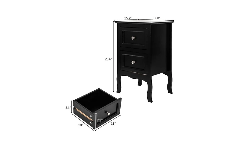 Slickblue Country Style Two-Tier Night Table Large Size