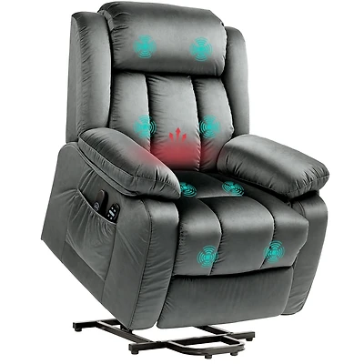 Homcom Power Lift Recliner Chair with Massage, Electric Lift Chair