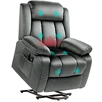 Homcom Power Lift Recliner Chair with Massage, Electric Lift Chair