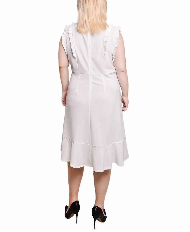 Ny Collection Plus Flutter Sleeve Scuba Dress