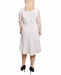 Ny Collection Plus Flutter Sleeve Scuba Dress