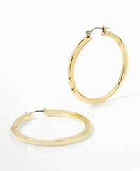 Steve Madden Woven Twist Large Hoop Earrings