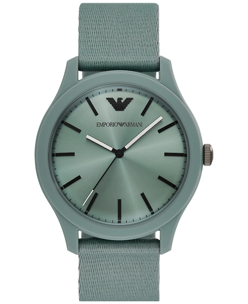 Emporio Armani Men's Green Tide Ocean Material Strap Watch 45mm