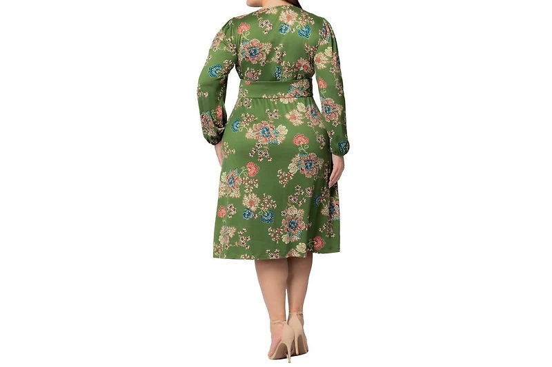 Kiyonna Plus Diana Long Sleeve Midi Dress