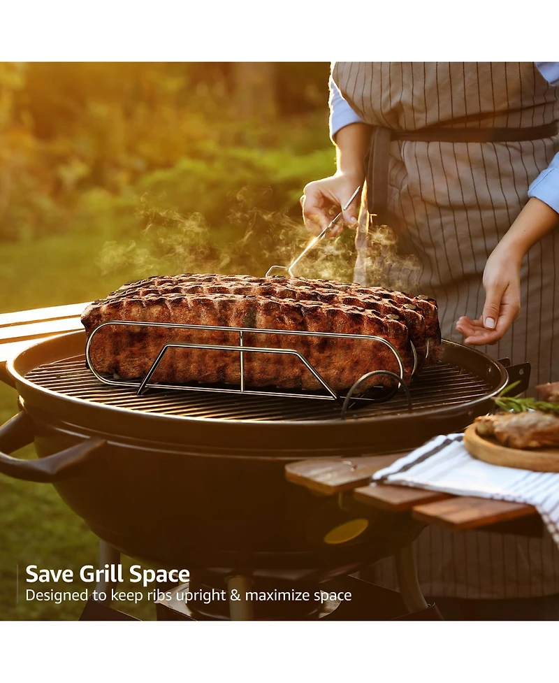 Sorbus Non-Stick Rib Rack Xl - Holds 3 Full Rib Racks for Grilling & Barbecuing