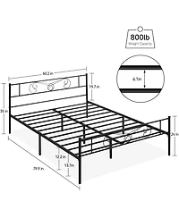 gaomon Queen Size Metal Platform Bed Frame with Headboard and Footboard
