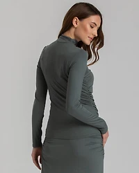 Pietro Brunelli Maternity Maternity Ruched Soft Bamboo Jersey Olimpia Top