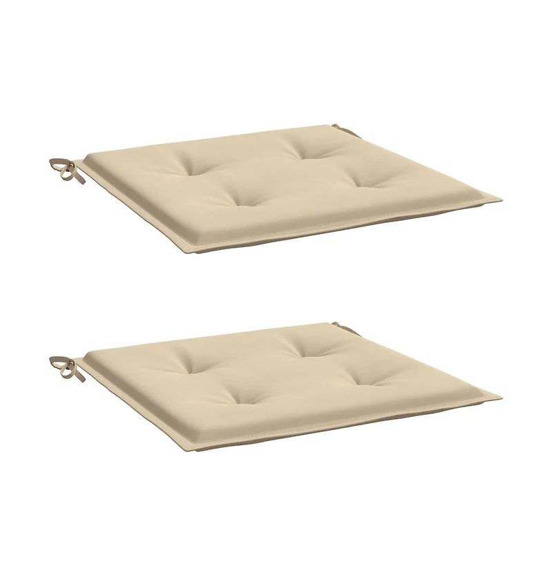 Garden Chair Cushions pcs Beige 19.7"x19.7"x1.6" Oxford Fabric