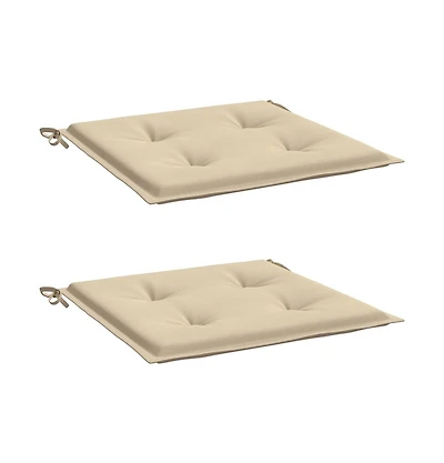 Garden Chair Cushions pcs Beige 19.7"x19.7"x1.6" Oxford Fabric