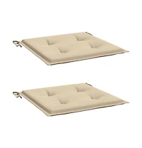 Garden Chair Cushions pcs Beige 19.7"x19.7"x1.6" Oxford Fabric