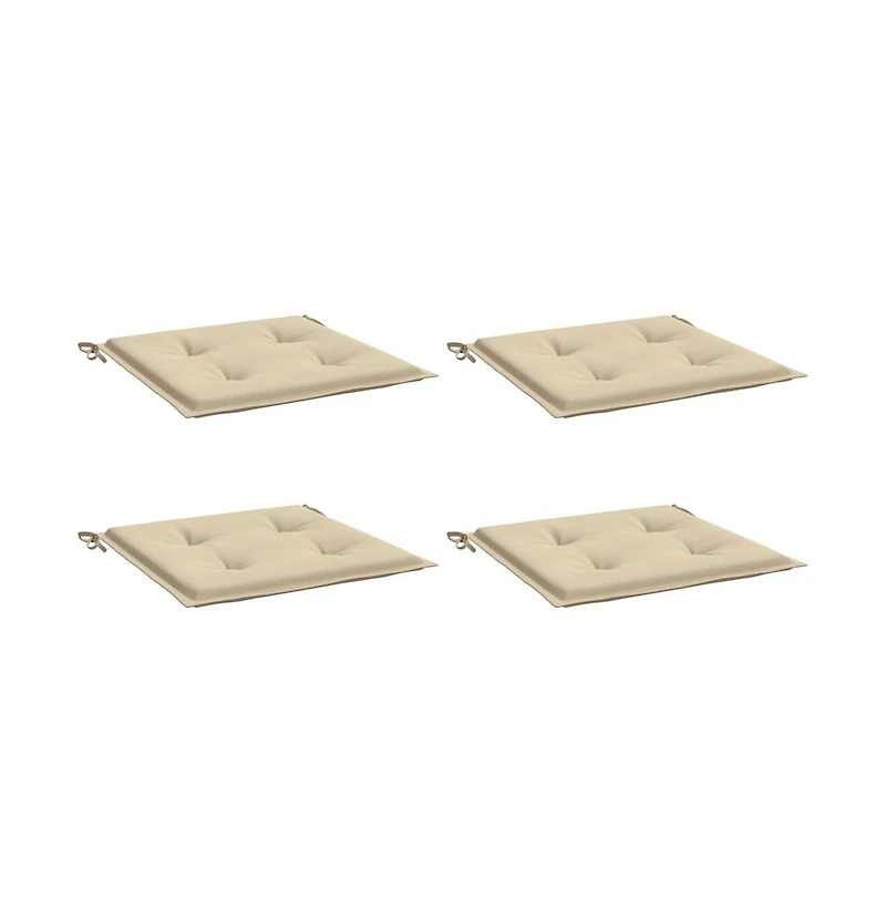 Garden Chair Cushions 4 pcs Beige 19.7"x19.7"x1.6" Oxford Fabric