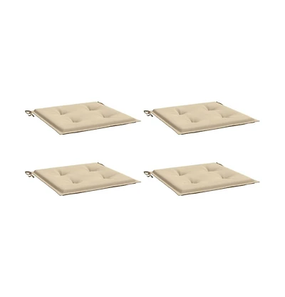 Garden Chair Cushions 4 pcs Beige 19.7"x19.7"x1.6" Oxford Fabric