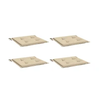 Garden Chair Cushions 4 pcs Beige 19.7"x19.7"x1.6" Oxford Fabric