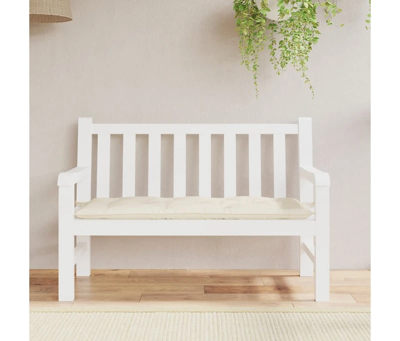 vidaXL Garden Bench Cushion Cream White 47.2"x19.7"x2.8" Oxford Fabric