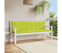 Garden Bench Cushion Bright Green 78.7"x(19.7"+19.7")x2.8" Oxford Fabric