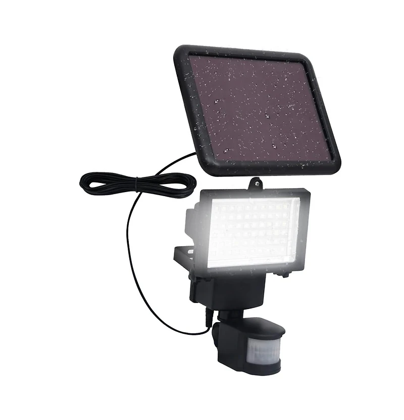 Garden Solar Powered Led Spotlight with Sensor Black