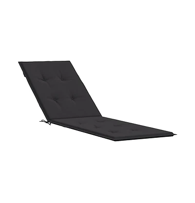 Deck Chair Cushion Black (29.5"+41.3")x19.7"x1.6"