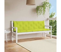 Garden Bench Cushion Bright Green 70.9"x(19.7"+19.7")x2.8" Oxford Fabric