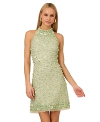 Adrianna Women's Embellished Halter-Neck Sleeveless Shift Dress