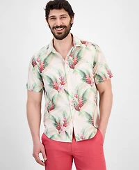 Tommy Bahama Men's Coast Paradise Blooms IslandZone Moisture-Wicking Floral Button-Down Shirt
